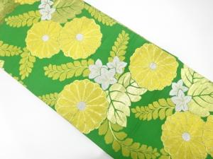 アンティーク　菊・桐模様織り出し丸帯（材料）